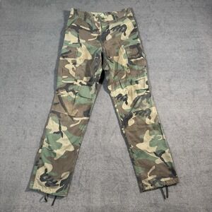 Military Woodland Camo Pant Size Medium-Long W 33-35 Inseam 32.5-35.5 Trousers